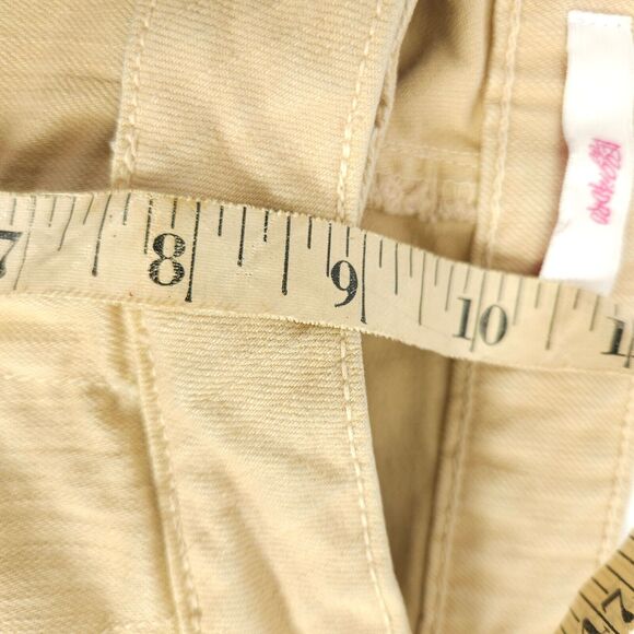 Leggiadro Womens 4 27x32 Beige Cream Stretch Tapered Jeans Made in USA - Picture 7 of 9
